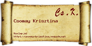 Csomay Krisztina névjegykártya