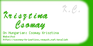 krisztina csomay business card